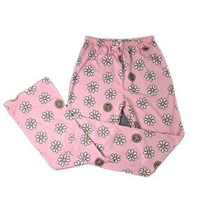 Life Is Good Girl's Cute Pink Daisy Lounge Pajama Pants L (12)